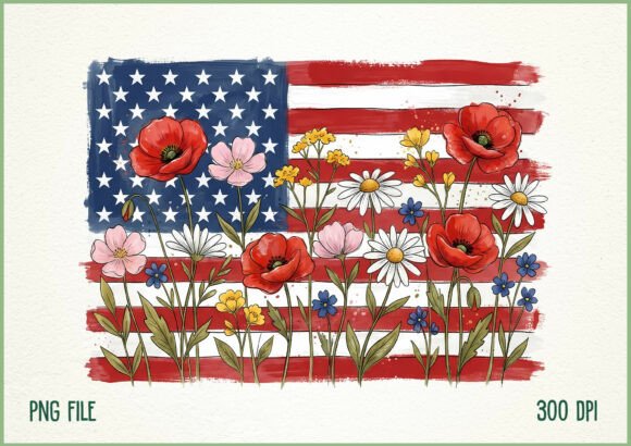 Download Floral American Flag Wildflower PNG - Wildflower png Collection