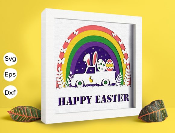Download Easter Truck Papercut Light Box - Easter truck Collection