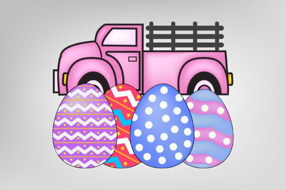 Download Watercolor Easter Truck with Eggs - Easter truck with eggs Collection