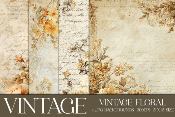 Download Vintage Floral Backgrounds, S5 - Backgrounds Collection