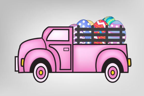 Download Happy Easter Truck with Eggs - Easter truck with eggs Collection