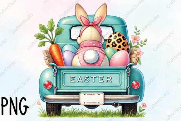 Download Personalized Easter PNG Easter Truck - Premium Resources