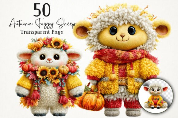 Download Cute Autumn Fuzzy Sheep PNG Clipart - Sheep png Collection
