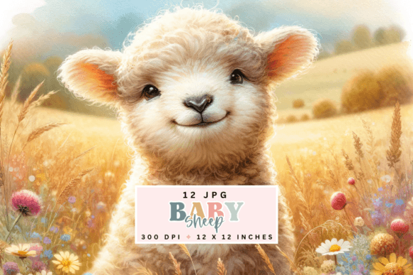 Download Adorable Baby Sheep Digital Backgrounds - Backgrounds Collection