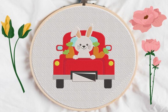 Download Easter Truck with Bunny and Carrots - Premium Resources